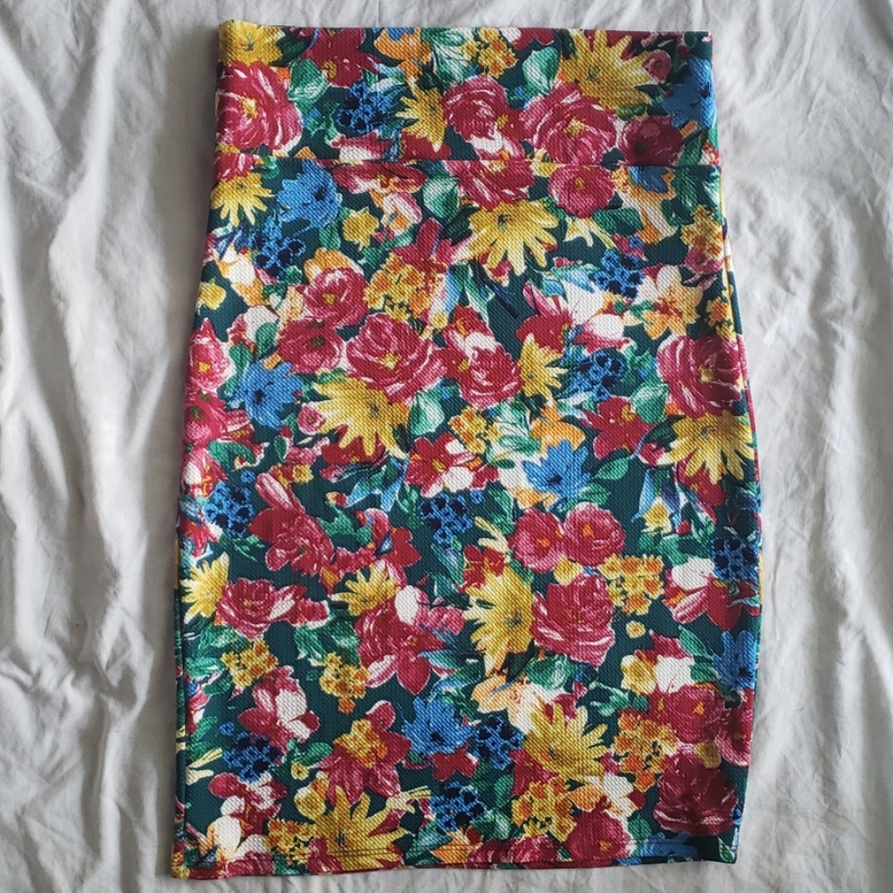 Agnes and Dora stretch floral pencil skirt XL
